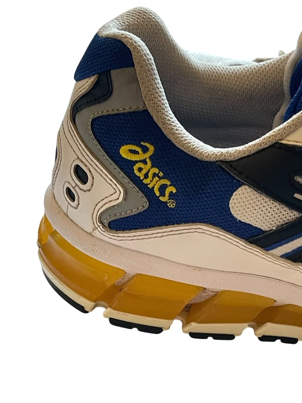 ASICS GEL-KAYANO 5 360 WHITE/BLIE & YELLOW SNEAKERS SZ 12